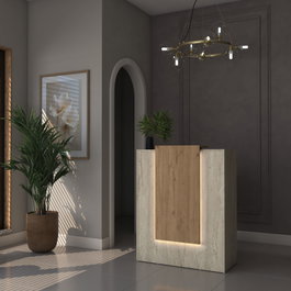 Hanah Home Mesa de Recepción MA104 - 4748 con Iluminación LED